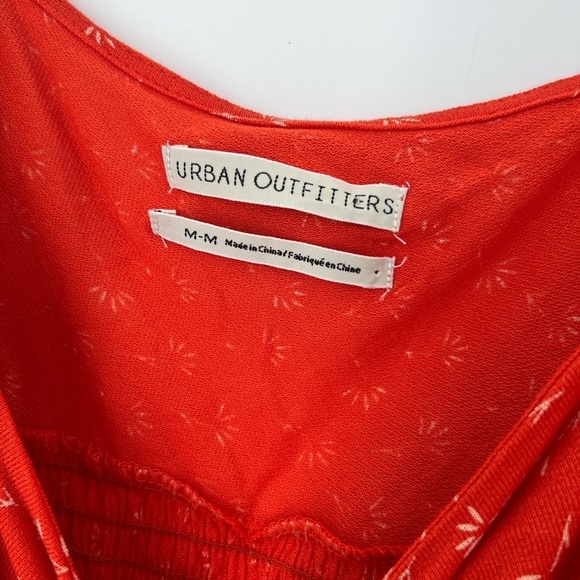 Urban Outfitters Floral Puff Balloon Long Sleeve Smocked Front Tie Crop Blouse - Picture 5 of 7